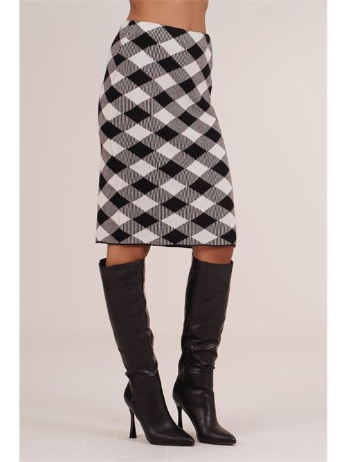 Gonna in misto cashmere Love To Love by Gai Mattiolo | LT699NERO/PANNA